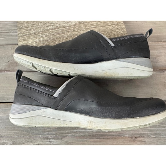 Merrell Black Gray Applaud Moc Slip On Shoes Casual Loafers Comfort Size 10.5 - Picture 6 of 8